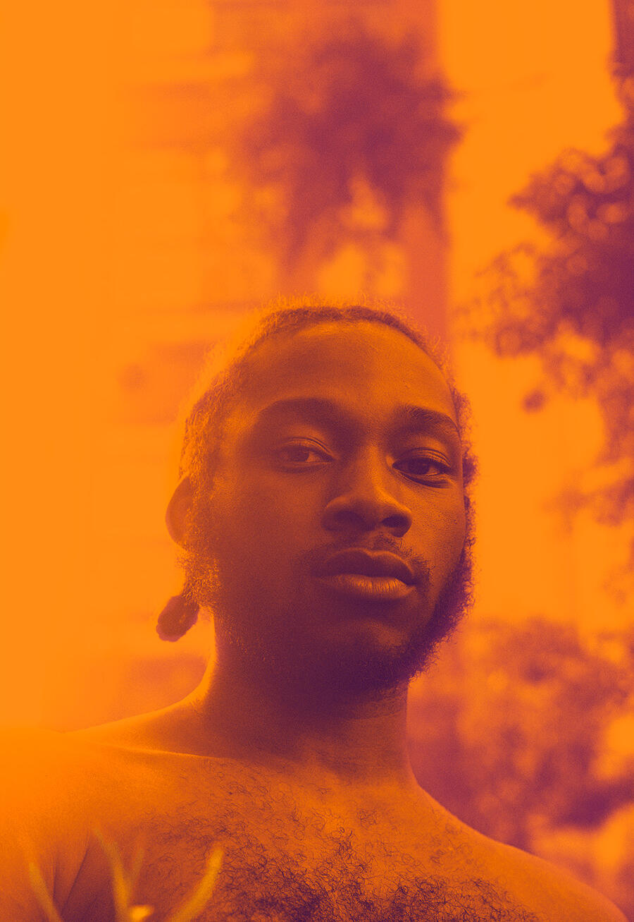 Orange-toned portrait of Robert Ray